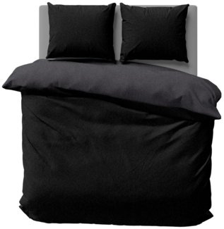 One Home Bettwäsche Doubleface Unifarben, Fleece, 3 teilig, Wende modern, kuschelig flauschig warm weich Winter Doppelbett