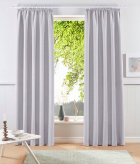 my home Vorhang Raja, Kräuselband (2 St), blickdicht, Polyester, 2er-Set, Bestseller, einfarbig, modern, pflegeleicht, Mikrofaser