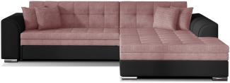 ELTAP 'Sorento', Ecksofa, Eckcouch, Rosa, 78 x 194 x 296 cm, Rechts