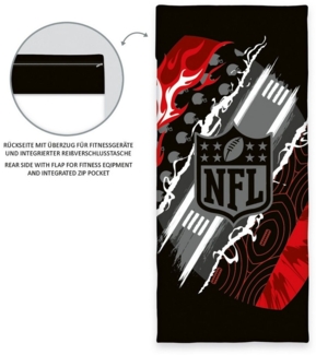 Herding Young Collection Strandtuch NFL Fitness-Tuch mit Flap Gr. 50x110 cm +15 cm Flap Tuch, (1-St), Sport, Strand & Badehandtuch Liegetuch Saunatuch