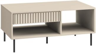 Selsey 'Caletto' Wohnzimmertisch rechteckig, beige, ca. 45 x 100 x 60 cm