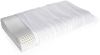 Dmora Kopfkissen Origano, Bettkissen, Ergonomisches Produkt, Schlafzimmerkissen, Made in Italy, 70x41 h12 cm, Weiß