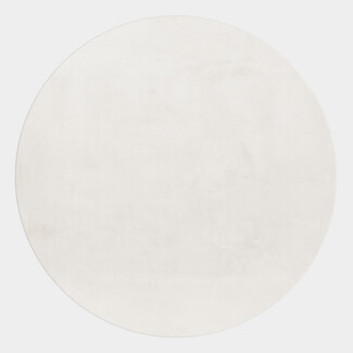 Hochflor Teppich Pia rund - 160 cm Durchmesser - Creme