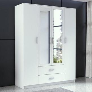 Beautysofa Drehtürenschrank Noah (160 cm Breite modernes Schrank)