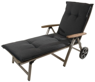 Sun Garden Liegenauflage Rollliege Naxos/Rio 50318-701 anthrazit 190 x 60 x 6 cm Sun Garden, (1 St), Halteband verstellbar mit Bindebändern Halteband Gummi