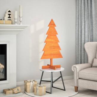 vidaXL Weihnachtsbaum zum Schmücken Wachsbraun 100cm Massivholz Kiefer 858188