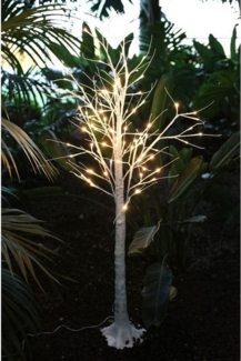 BURI LED Baum LED Lichterbaum Birkenstamm 150cm Dekobaum Gartendeko Weihnachtsdeko