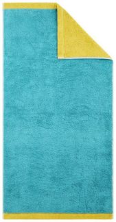 Cawö Lifestyle Splash 6 tlg. Frottier-Set - 4 X Handtuch (50 X 100cm), 2 X Duschtuch (70 X 140cm) - 522 g/m2 - Türkis / apricot