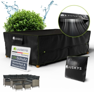 Juskys Gartenmöbel Abdeckplane CoverSafe Pro 300 x 200 x 90 cm - winterfest & wasserdicht - Schutzhülle für Gartentisch, UV-Schutz, Abdeckhaube Gartentisch