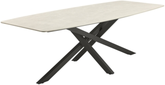 Gartentisch Como, Aluminium, Anthrazit, Beige, 200 x 75 x 100 cm