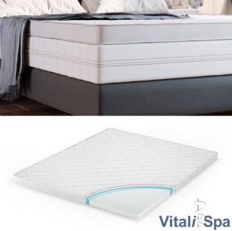 VitaliSpa elastischer Kaltschaum Topper Matratzenauflage Matratzentopper 160x200 cm