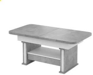designimpex Couchtisch Design Couchtisch DA-555 Schublade höhenverstellbar ausziehbar Tisch