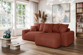 Home affaire Ecksofa LAKESIDE klein mit Bettfunktion und Bettkasten, B/T/H 235/142/84 cm, L-Form, Recamiere beidseitig montierbar, mit Wellenunterfederung