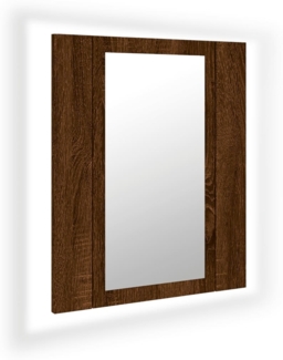 LED-Spiegelschrank Braun Eichen-Optik 40 x 12 x 45 cm Holzwerkstoff