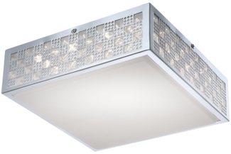 LED Deckenleuchte aus Chrom, gemustert, 30x30cm, KELII