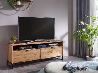 TV Element 150x57cm "Hamburg" Wildeiche & Stahl schwarz WZ-0426