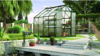 Vitavia Gewächshaus Uranus 11500 BxTxH 257x445x248cm ESG Glas 11,5m² Alu eloxiert