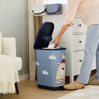 Rotho Babydesign Windeleimer, geruchsdicht, wandelbar zum klassischen Mülleimer