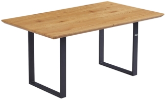 HOME DELUXE Esstisch Eckig Ausziehbar AVENCIA inkl. U-Fuß - 160-200 x 100 cm Light Oak