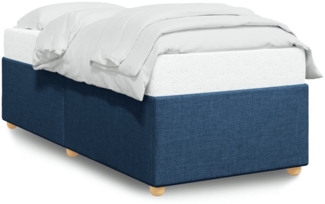 vidaXL Bettgestell ohne Matratze Blau 90x190 cm Stoff 3284700