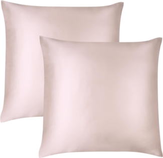 Aspero Kissenbezüge 2x Seiden Kissenbezüge 80x80 cm Enna, Haut- und haarschonendes Material