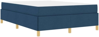 vidaXL Bettrahmen mit Matratze Blau 140 x 190 cm Stoff 3398940