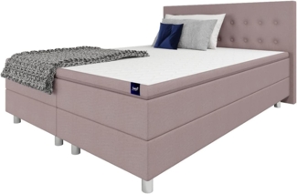 Best for Home Boxspringbett Neo Sawana Bonellfederkernmatratze mit 7 cm Topper (90x200 120x200 140x200 160x200 180x200 200x200), Lieferung bis in die Wohnung, TOP Preis-Leistungs-Verhältnis