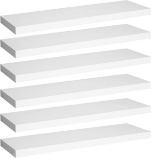 Woltu Wandregal, 6-tlg, Schweberegal Regal Wanddeko aus MDF