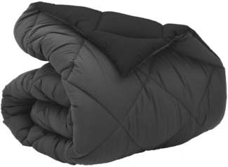 vidaXL Winterbettdecke Schwarz und Anthrazit 200 x 135 cm Mikrofaser 42025716