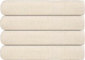 Handtücher 4 Stk. Creme 100x200 cm 360 g/m² 100% Baumwolle 137011