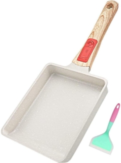 Antihaft Tamagoyaki Pfanne 19x16cm, Abnehmbarer Griff, für alle Herdarten