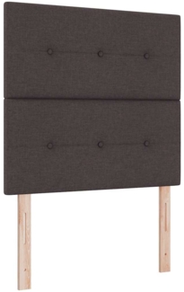 vidaXL Boxspringbett mit Matratze Dunkelbraun 90x200 cm Stoff 3339360