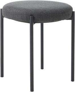 Sitzhocker (4er-Set) >PELICAN< in dunkelgrau + schwarz - 40x48x40cm (BxHxT)