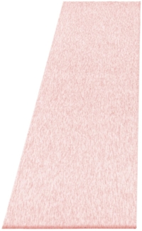 Kurzflor Teppich Neva Läufer - 80x250 cm - Rosa