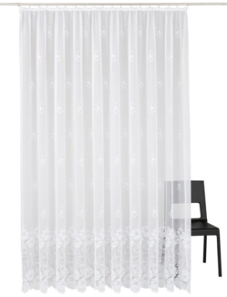 Weckbrodt Gardine Montello, Kräuselband (1 St), halbtransparent, Jacquard, Jacquard, strukturiert, Allover,floral,halbtransparent, Bordüre, Store