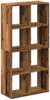 vidaXL Raumteiler-Bücherregal Altholz-Optik 69,5x29x137,5 cm 858028