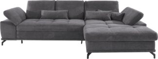 Places of Style Ecksofa Costello L-Form, mit Sitztiefenverstellung, Armteilverstellung und, 3 Nierenkissen, optional Bettfunktion und Bettkasten