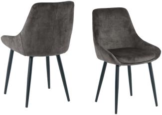 2er Set Essstuhl Samt Polsterstuhl Esszimmerstuhl Küchenstuhl Wohnzimmer Stuhl