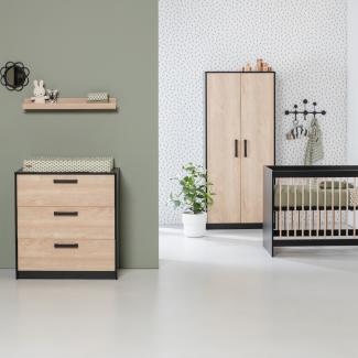 Europa Baby Nova Babyzimmer Schwarz Eiche | Kommod