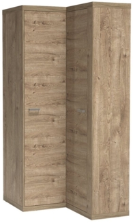 Lomadox Kleiderschrank NUSCO-161 Eiche Nb, Eckschrank, Kleiderschrank, Schrank, 2 Türen