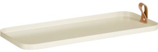 Mica Cadiz Tablett Cadiz rechteck beige aus Eisen 39,5 x 16,5 cm