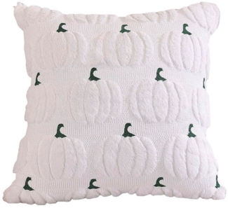 CLTYQ Kissenbezug Herbst Kürbis Kissenbezüge 45x 45 cm, (1 Stück), bestickte dekorative quadratische Kissenbezüge, Kunstfell Kissenbezüge