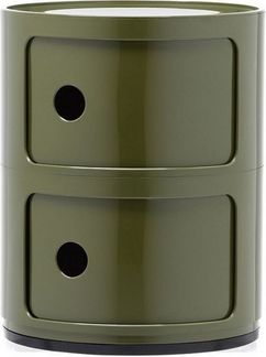 Kartell Componibili, 2 Elements, Grün, Runde Basis