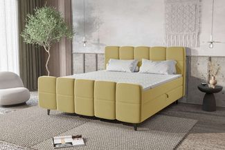 99rooms Capri Boxbett 180x200 cm Velours KRONOS Beige