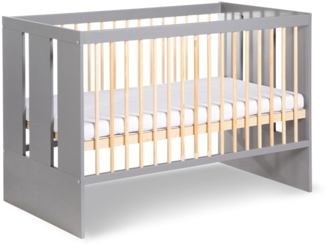 Babybett Gitterbett inkl. Lattenrost graphit kiefer 60x120cm