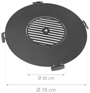 CookKing Stahl Grillplatte mit Grillrost | Zubehör