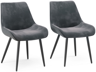 Vicco Esszimmerstuhl Anthrazit 2er Set, Eleganza