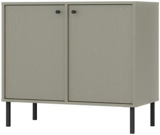 Furnix Sideboard Tonkin 812 dekorative Kommode-Schrank mit zwei Türen Metallelemente, Breite 83,6 cm, moderne Farben & Metallelemente, Blickfang