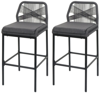 MCW Barhocker MCW-O21-M (2 St), Inkl. Sitzkissen, Stoffqualität 180 g/m, Verstellbare Fußbodenschoner