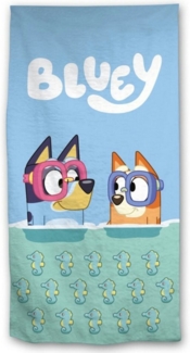 Bluey Strandtuch Bluey und Bingo Kinder Mikrofaser Strandtuch Handtuch Badetuch, 70x140 cm